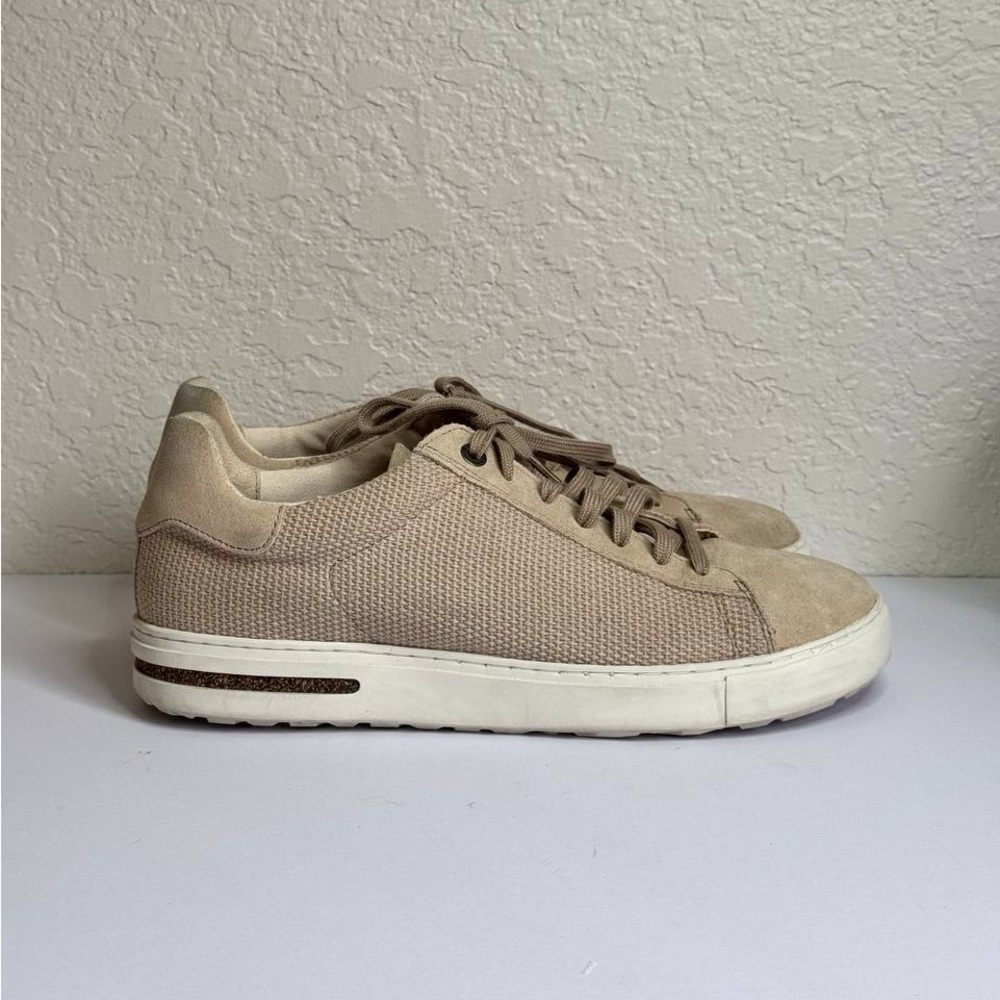 Birkenstock Bend Low Canvas-Suede Sandcastle Sneakers Size 41 Narrow